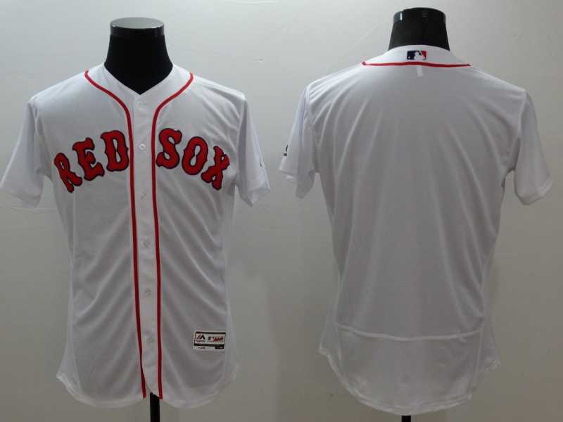 Boston Red Sox Customized Men's White Flexbase Collection Stitched Baseball Jersey